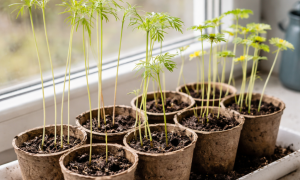 Рассада цветов на подоконнике