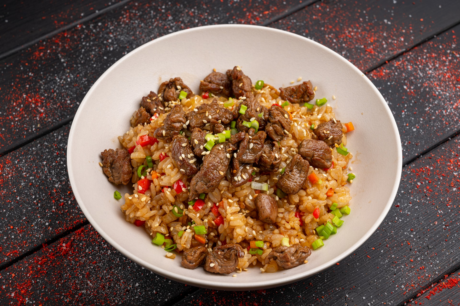 рис с говядиной