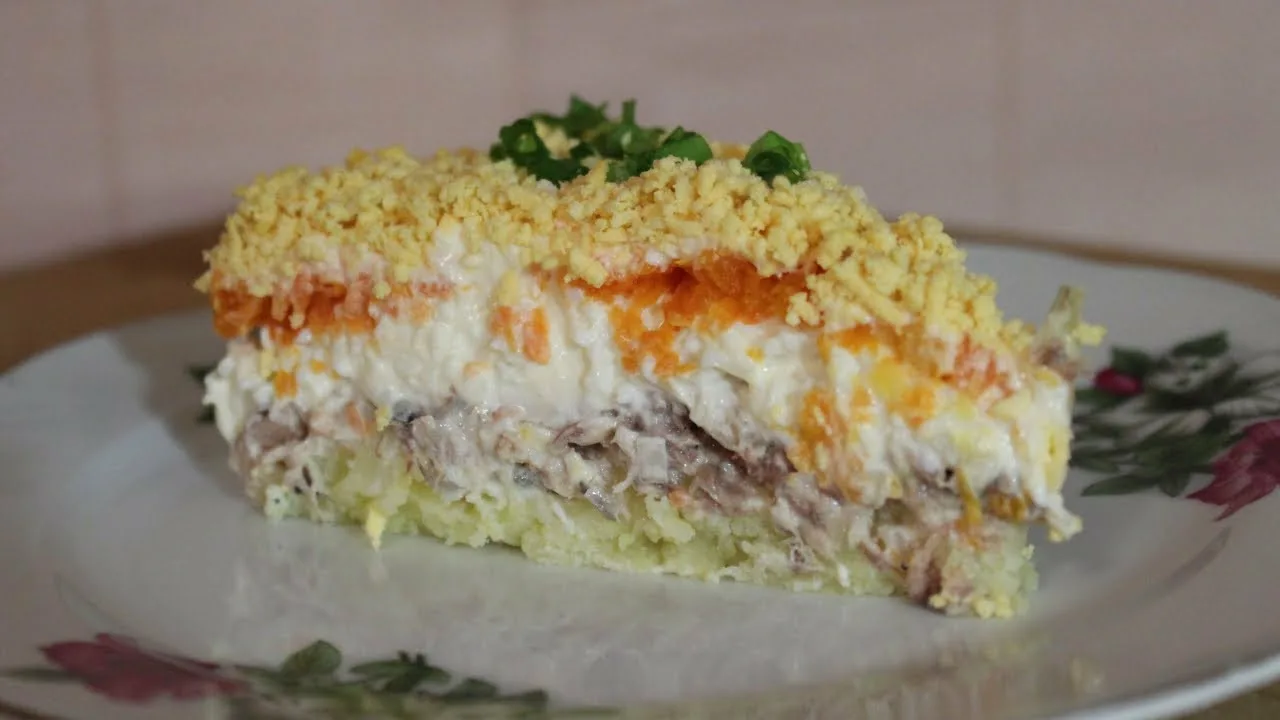 салат Селедка в мимозе