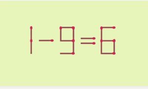 из спичек выложено уравнение