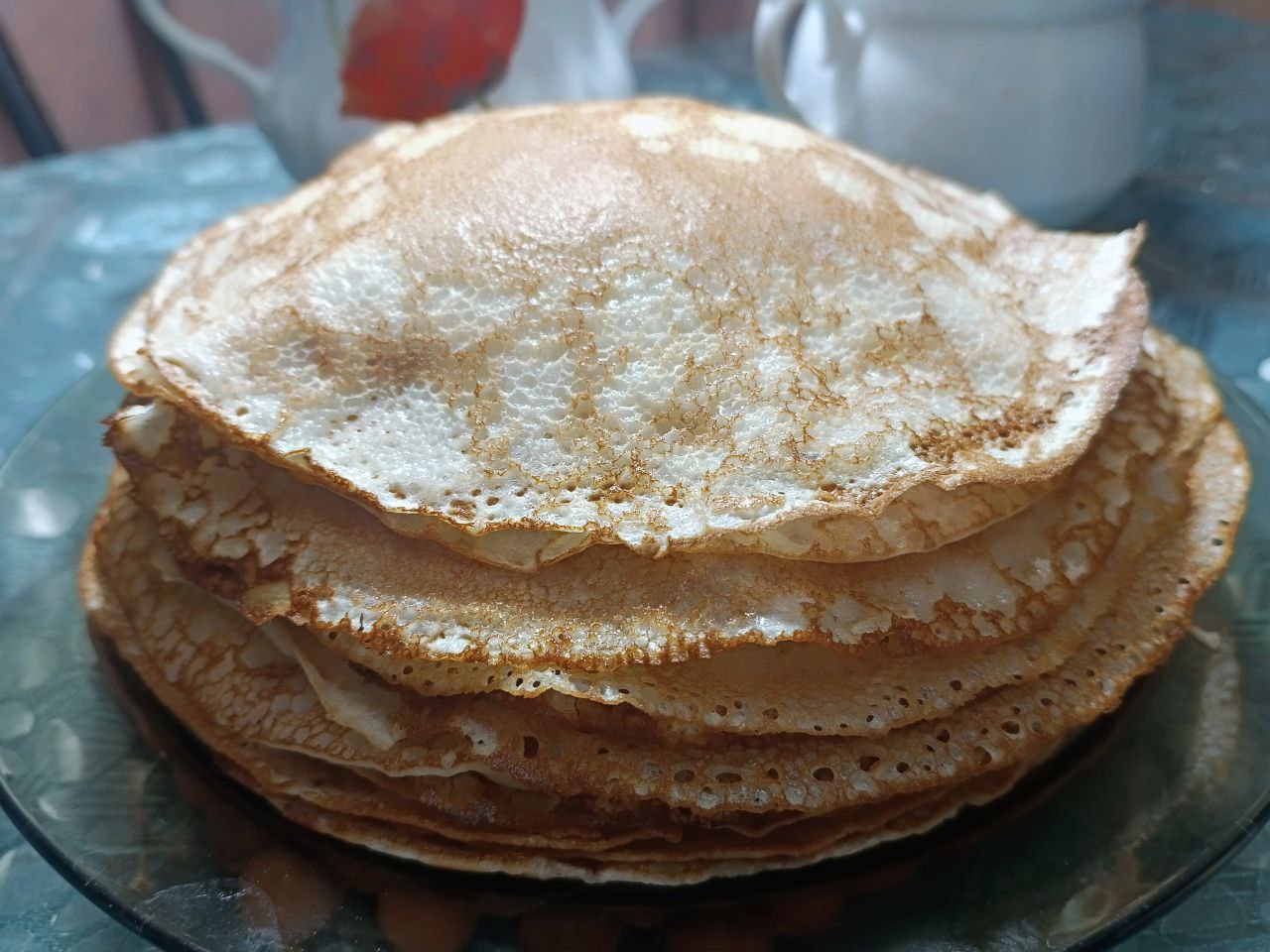 Блины на тарелке