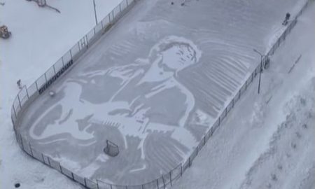 Виктор Цой на снегу