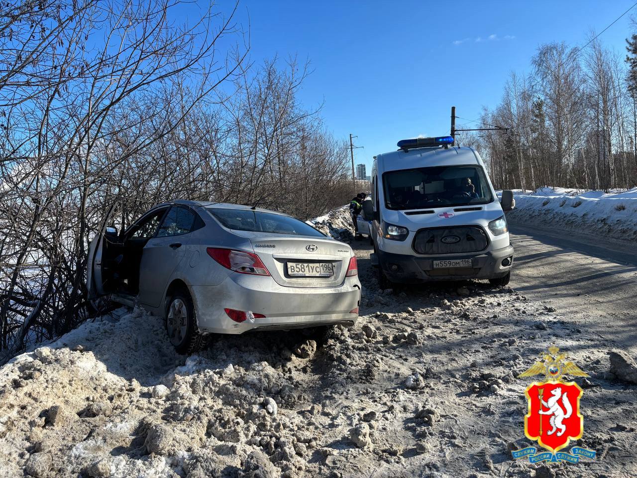 Машина улетела в кювет