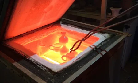 Обжиг керамических изделий.