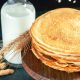 блины с молоком