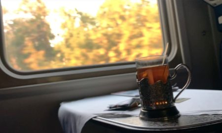 стакан чая в поезде