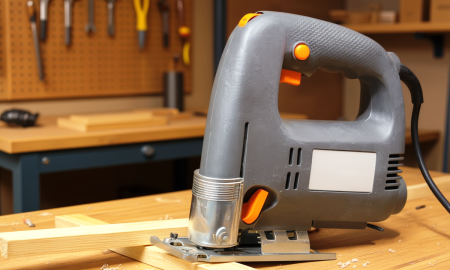 электролобзик на верстаке