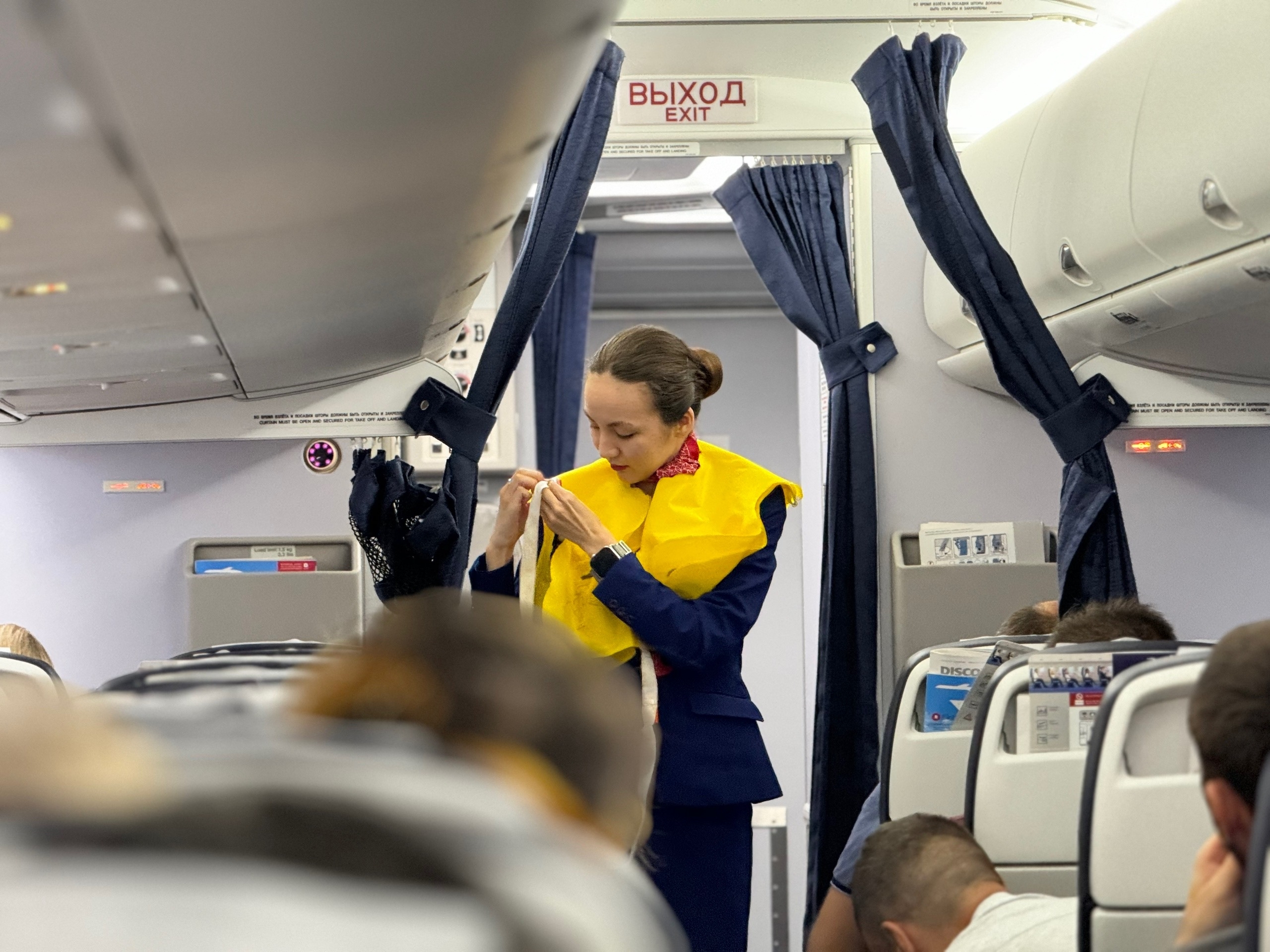 Стюардесса в самолете