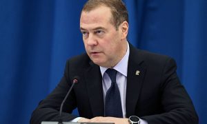 Председатель партии "Единая Россия" Дмитрий Медведев