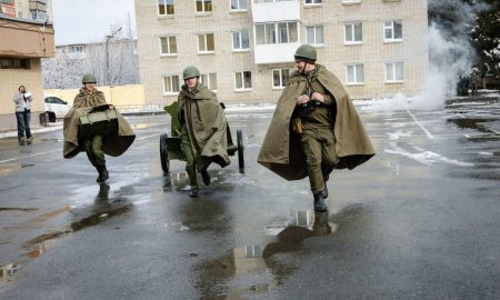 Участники игры «Зарница»