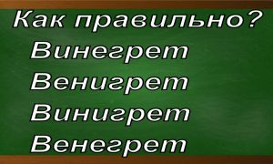 правописание слова винегрет