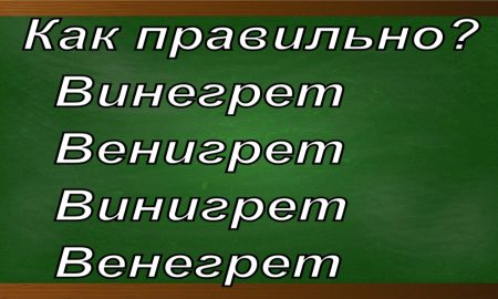 правописание слова винегрет