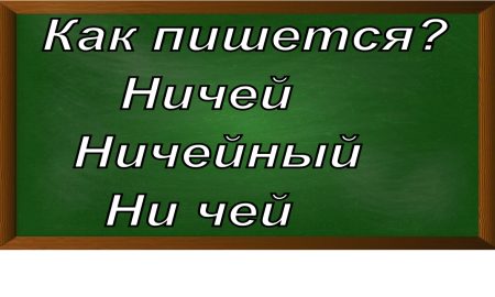 правописание слова ничей