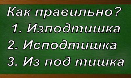 правописание слова исподтишка