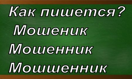 правописание слова мошенник