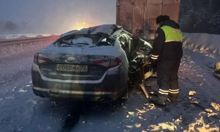 Смертельная авария на пути в Тюмень: легковушка влетела в стоящий Sitrak