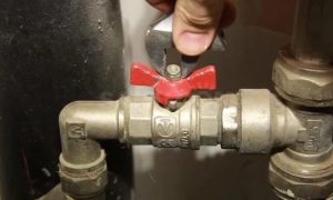 Кран перекрытия холодной воды