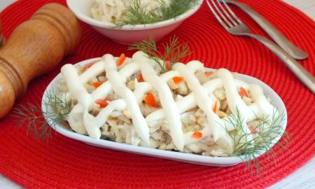 Салат с минтаем