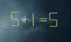 На картинке цифры из спичек