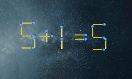 На картинке цифры из спичек