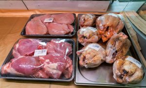 Мясо на прилавках магазина