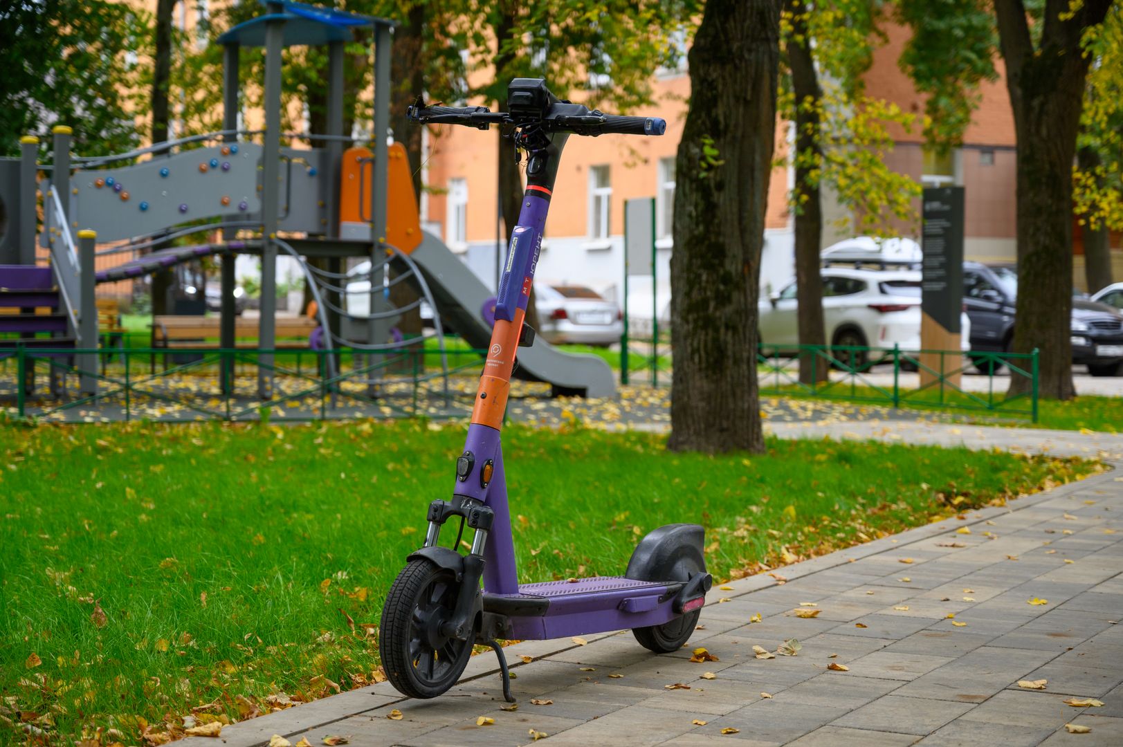 Самокат в парке