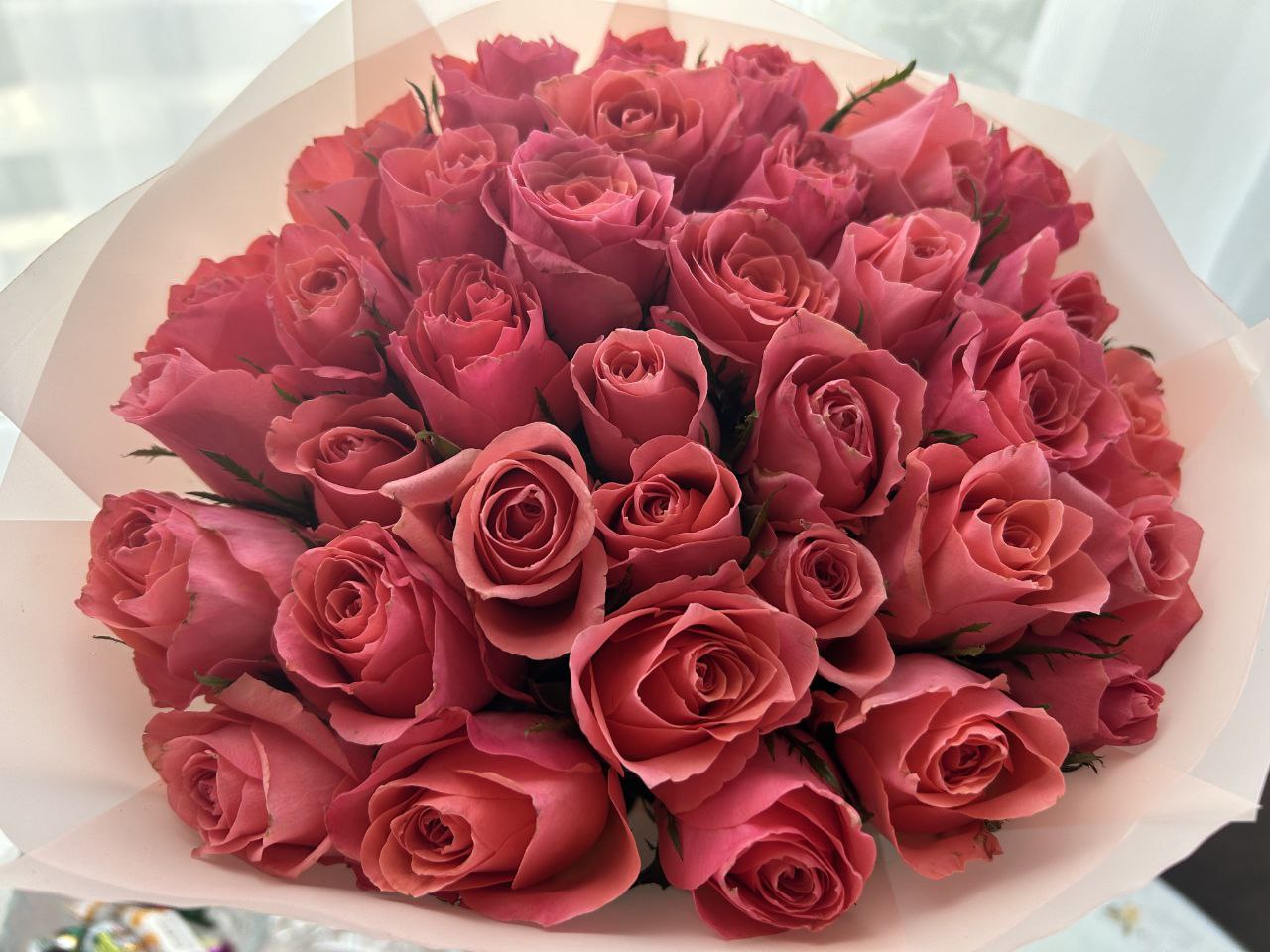 Большой букет роз