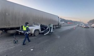 Последствия ДТП на ЕКАД