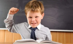 Школьник на уроке