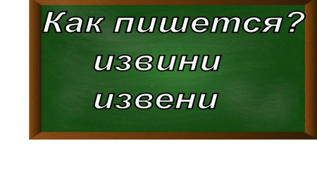 правописание слова извини