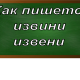 правописание слова извини