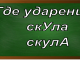 ударение в слове скула