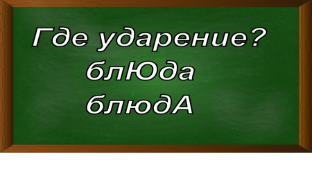 ударение в слове блюда