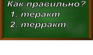 правописание слова теракт