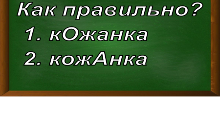 ударение в слове кожанка