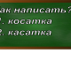 правописание слова косатка/касатка