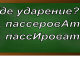 ударение в слове пассеровать