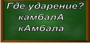 ударение в слове камбала