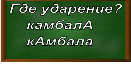 ударение в слове камбала