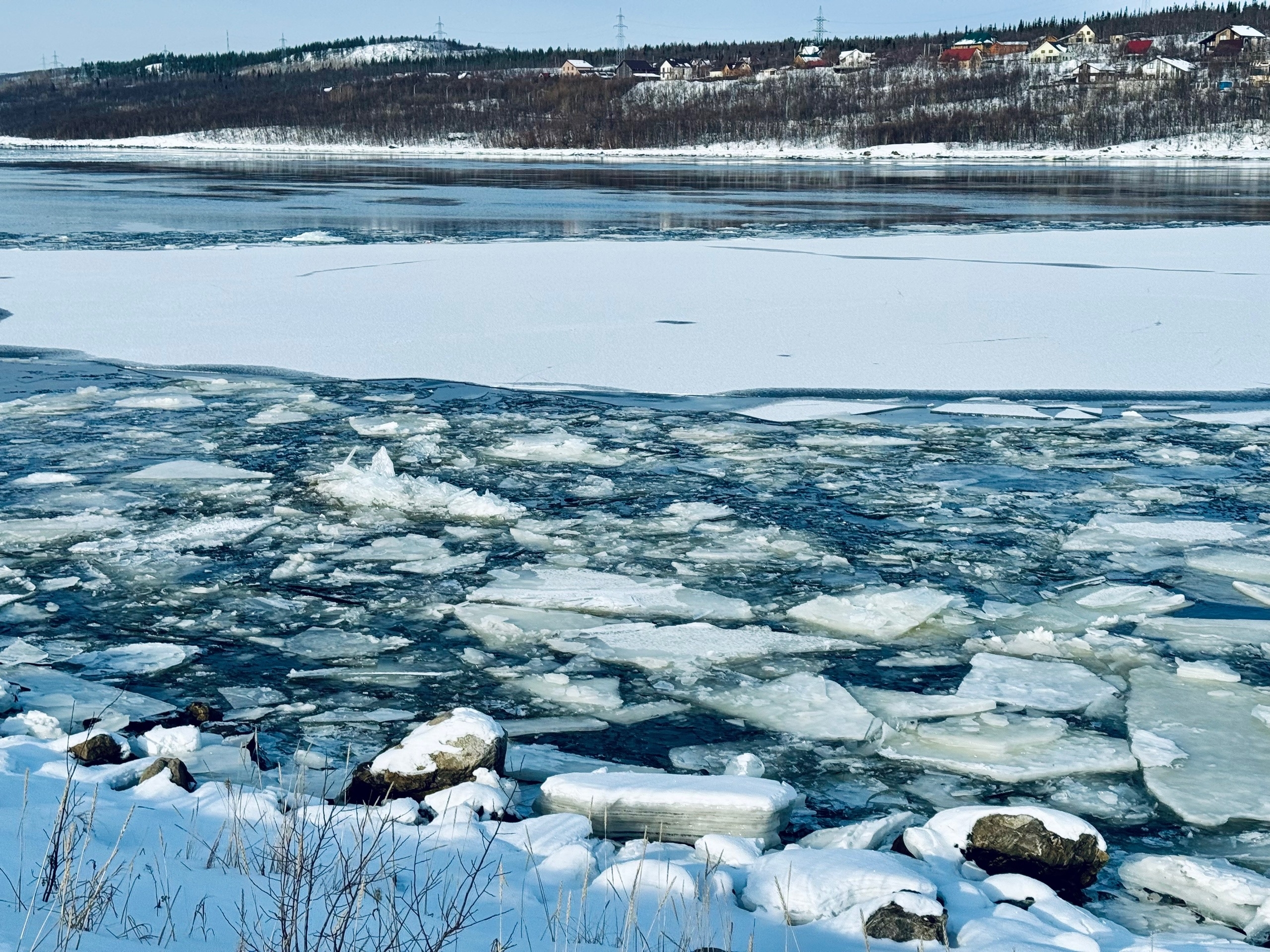 Таяние льда на реке