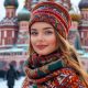 Девушка на фоне Красной площади