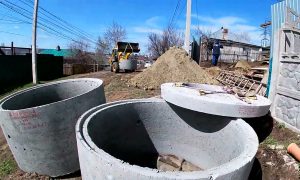 Выгребная яма из бетонных колец