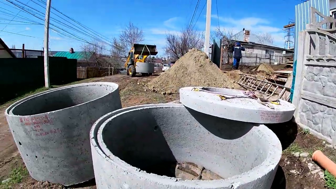 Выгребная яма из бетонных колец