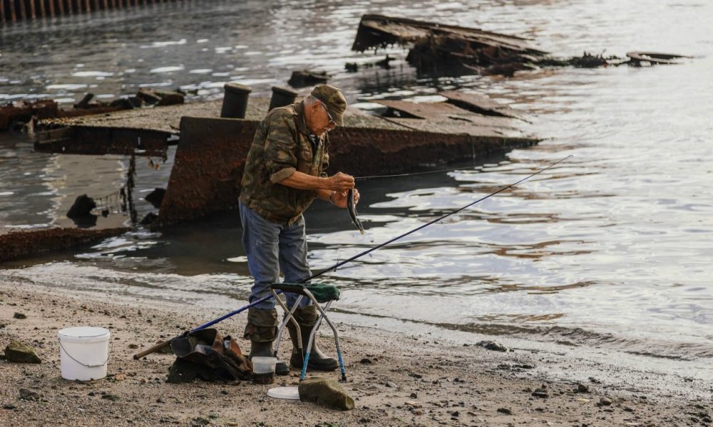 Рыбак на берегу
