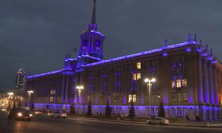 Синяя подсветка в Екатеринбурге