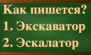 правописание слов экскаватор и эскалатор