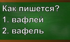 правописание слова вафель