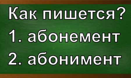 правописание слова абонемент