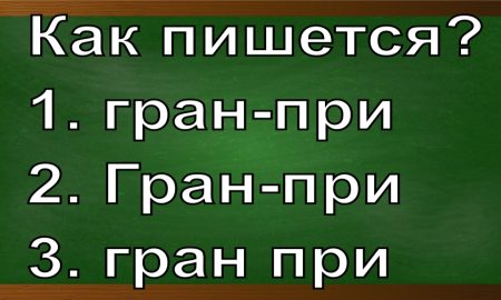 правописание слова гран-при