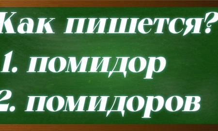 правописание окончания в слове помидор